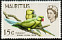 Echo Parakeet Psittacula eques  1965 Definitives Upright wmk