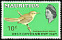Rodrigues Warbler Acrocephalus rodericanus  1967 Self-government 