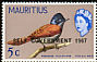 Mascarene Paradise Flycatcher Terpsiphone bourbonnensis  1967 Overprint SELF GOVERNMENT 1967 on 1965.01 