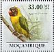 Yellow-collared Lovebird Agapornis personatus  2010 Parrots 6v sheet