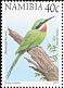Blue-cheeked Bee-eater Merops persicus  1997 Flora and fauna 18v set
