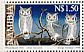 Northern White-faced Owl Ptilopsis leucotis  1998 Owls of Namibia 5v booklet
