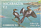 Anhinga Anhinga anhinga  1994 Nicaraguan forest fauna 16v sheet