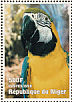 Blue-and-yellow Macaw Ara ararauna  1998 Animals of the world, Parrots Sheet