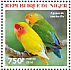Rosy-faced Lovebird Agapornis roseicollis  2014 Parrots Sheet