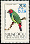 Fiji Parrotfinch Erythrura pealii  1986 Surcharge on 1983.01 sa