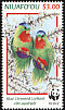 Blue-crowned Lorikeet Vini australis  1998 WWF 