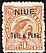 Huia Heteralocha acutirostris â€   1903 Overprint NIUE on N Zealand 1898.01 