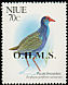 Australasian Swamphen Porphyrio melanotus  1993 Overprint O.H.M.S on 1992.01-02 