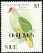 Crimson-crowned Fruit Dove Ptilinopus porphyraceus  1994 Overprint O.H.M.S on 1992.03-04 