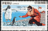Adelie Penguin Pygoscelis adeliae  1991 2nd Peruvian scientific expedition to Antarctica 3v set