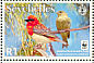 Aldabra Fody Foudia aldabrana  2008 WWF Sheet with 4 sets