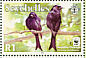 Aldabra Drongo Dicrurus aldabranus  2008 WWF Sheet with 4 sets