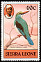 Blue-breasted Kingfisher Halcyon malimbica  1981 Imprint 1981 on 1980.01 