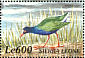 Allen's Gallinule Porphyrio alleni  2000 Birds of Africa Sheet