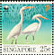 Chinese Egret Egretta eulophotes  1993 WWF Strip