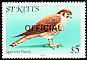 American Kestrel Falco sparverius  1981 Overprint OFFICIAL on 1981.01 