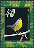 St. Lucia Warbler Setophaga delicata  2019 40th anniversary of independence 4v set