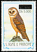 Western Barn Owl Tyto alba  2000 Surcharge on 1983.01 