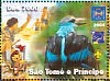 Blue-breasted Kingfisher Halcyon malimbica  2004 Scouts jamboree 9v sheet