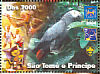 Grey Parrot Psittacus erithacus  2004 Scouts jamboree 9v sheet