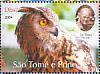 Eurasian Eagle-Owl Bubo bubo  2004 Sir Peter Scott 9v sheet