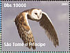 Western Barn Owl Tyto alba  2008 Owls Sheet