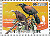 South Island Saddleback Philesturnus carunculatus  2009 Parrots of New Zealand Sheet