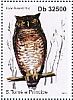 Akun Eagle-Owl Bubo leucostictus  2011 Owls Sheet