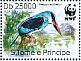 Blue-breasted Kingfisher Halcyon malimbica  2014 WWF Sheet
