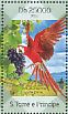Scarlet Macaw Ara macao  2014 Grapes and birds Sheet