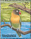 Yellow-collared Lovebird Agapornis personatus  1989 Birds Sheet