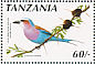 Lilac-breasted Roller Coracias caudatus  1990 Birds Sheet