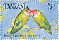 Rosy-faced Lovebird Agapornis roseicollis  1991 Pet birds Sheet