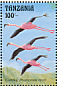 Lesser Flamingo Phoeniconaias minor  1993 Wildlife on the plains of Tanzania 12v sheet