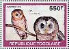 African Wood Owl Strix woodfordii  2010 Owls Sheet