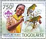 Green Twinspot Mandingoa nitidula  2012 Scouts of Africa 4v sheet