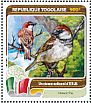 Italian Sparrow Passer italiae  2016 Fauna of the world 4v sheet