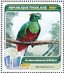 Resplendent Quetzal Pharomachrus mocinno  2016 Fauna of the world 4v sheet