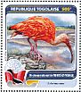 Scarlet Ibis Eudocimus ruber  2016 Fauna of the world Sheet