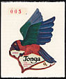 Maroon Shining Parrot Prosopeia tabuensis  1974 Air sa