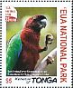 Maroon Shining Parrot Prosopeia tabuensis  2017 Eua national park 4v set