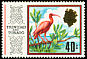 Scarlet Ibis Eudocimus ruber  1969 Definitives 