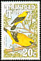 Yellow Oriole Icterus nigrogularis  1990 Birds Script wmk