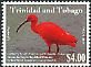 Scarlet Ibis Eudocimus ruber  2014 Diplomatic relations Trinidad and China 4v set