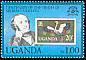 Grey Crowned Crane Balearica regulorum  1979 Sir Rowland Hill, stamp on stamp 