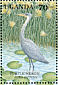 Western Reef Heron Egretta gularis  1991 Fauna of Ugandas wetlands 16v sheet