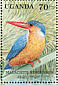 Malachite Kingfisher Corythornis cristatus  1991 Fauna of Ugandas wetlands 16v sheet