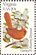 Northern Cardinal Cardinalis cardinalis  1982 State birds and flowers 50v sheet, p 10Â½x11