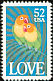Fischer's Lovebird Agapornis fischeri  1991 Greetings stamps 2v set